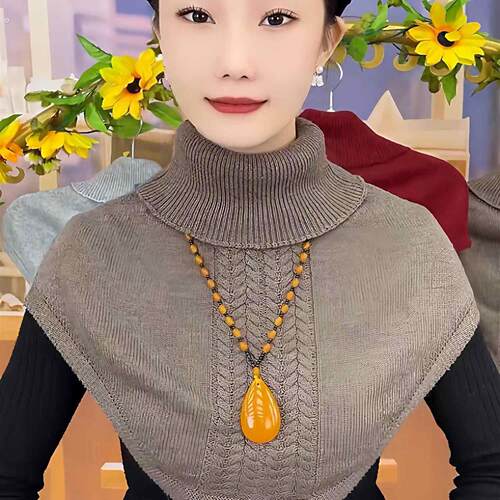高领女假领子冬季椎保暖围脖套头披肩睡觉防寒护肩膀护颈脖套围巾