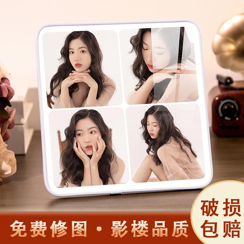 四宫格摆台水晶照片定制高级感宝宝个人写真照放大挂墙洗照片相框