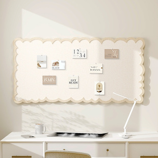 书桌照片墙毛毡板毛毡墙贴墙面装饰创意高级感客厅沙发背景板软木