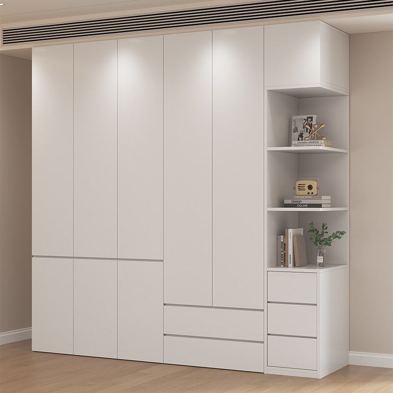 实木衣柜家用卧室一门到顶柜子小户型全屋定制对开门组合大衣橱柜