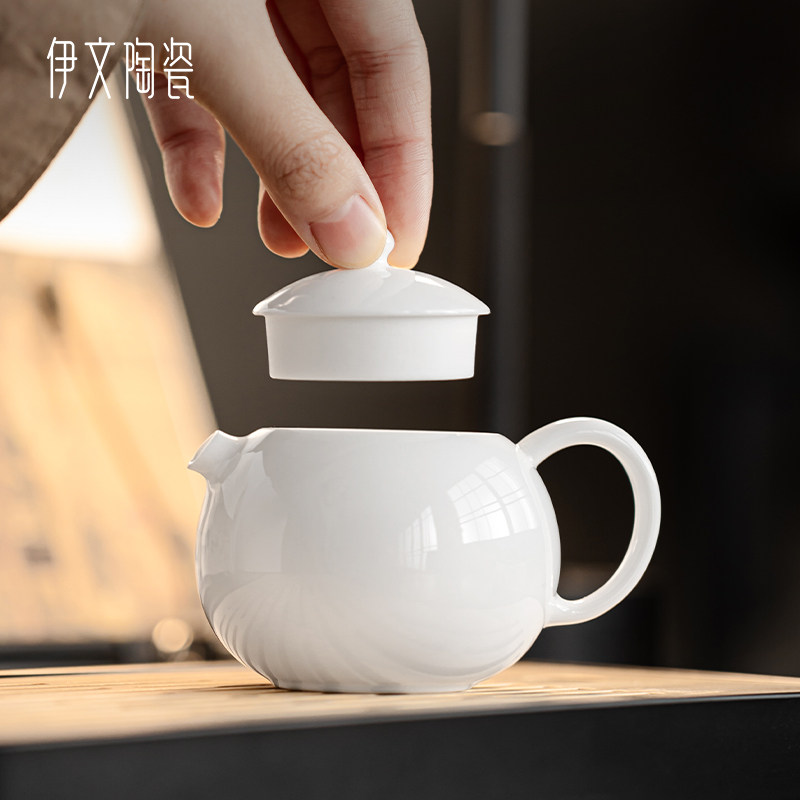 言和堂 望月小西施壶 家用陶瓷茶壶单壶功夫茶具办公室茶道冲茶器