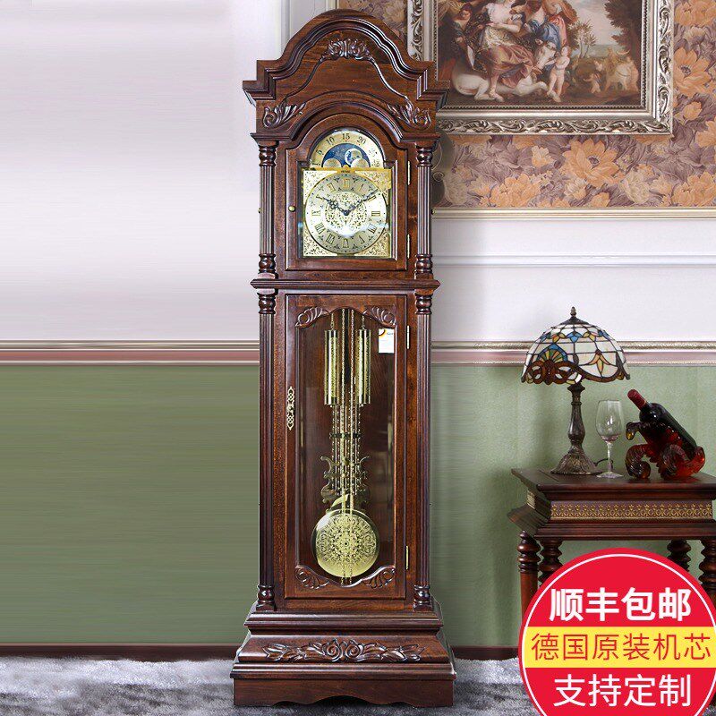 欧式落地钟表客厅立钟德国进口机芯落地座钟实木机械落地钟HG9814,家居饰品,立钟/落地钟,淘宝优惠券,粉丝福利购,淘宝优惠卷