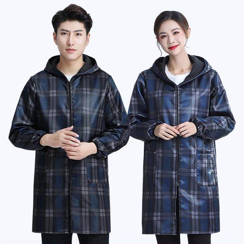 。防风长袖防雨衣油污拉链带帽防水外套罩衣围裙男女士加厚工作服,家庭/个人清洁工具,围裙,淘宝优惠券,粉丝福利购,淘宝优惠卷