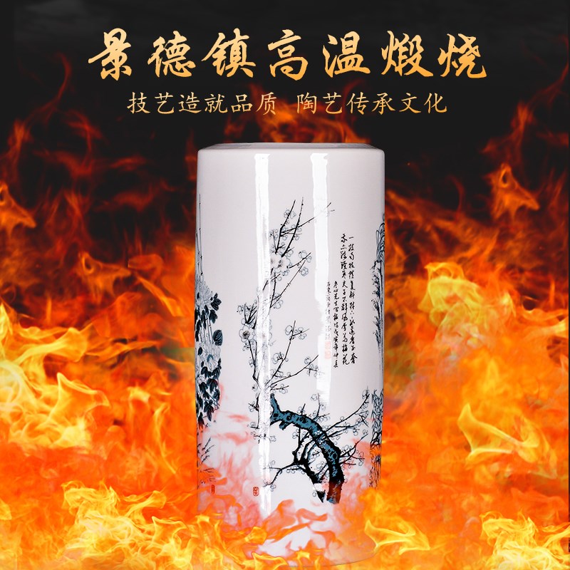 景德镇陶瓷富贵竹花瓶摆件竹子水培大号客厅家居插花电视柜装饰品
