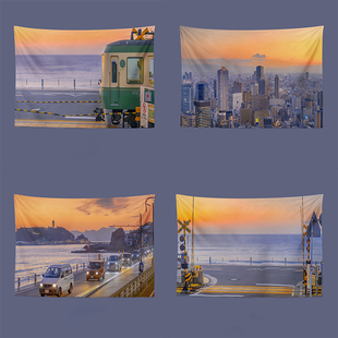 小武拉莫 橘子夏日背景布挂布装饰卧室好物挂毯布艺壁纸宿舍海报