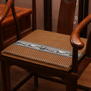 夏季红木沙发坐垫夏天凉席中式藤席垫防滑椅子凉垫椅垫茶桌餐椅垫