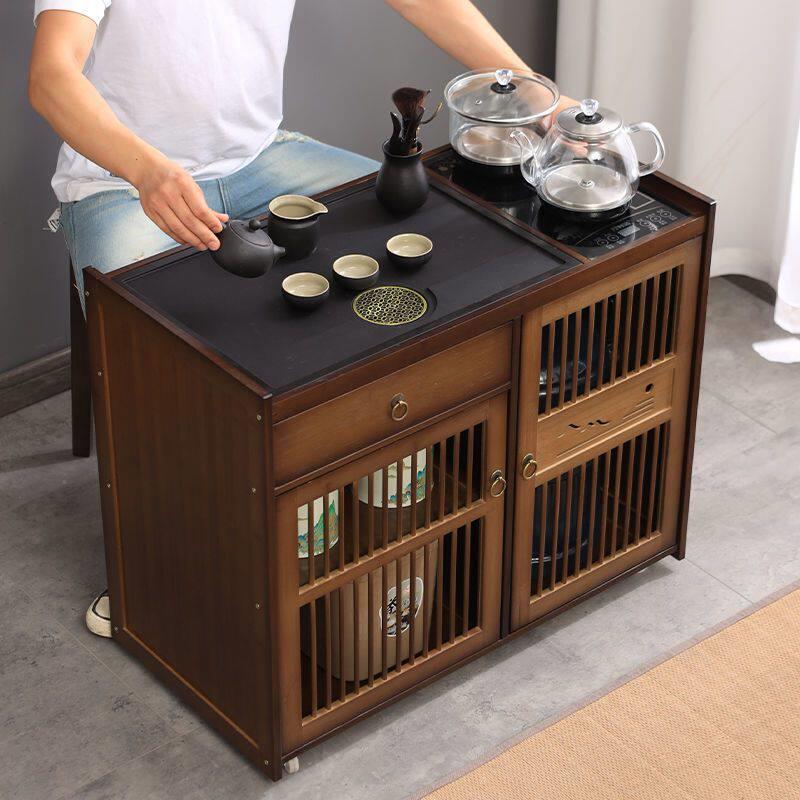 移动茶台车小茶桌茶吧机家用茶水柜带轮茶几功夫茶具套装烧水一体