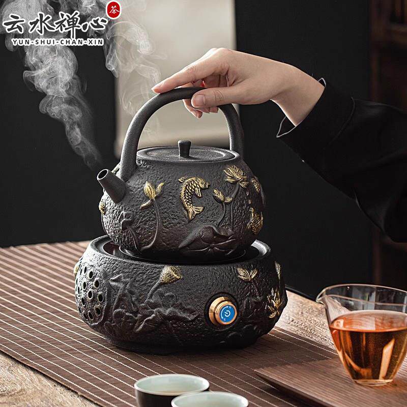 围炉煮茶电陶炉耐高温陶瓷壶煮茶器套装泡茶专用煮水壶煮茶烧茶器