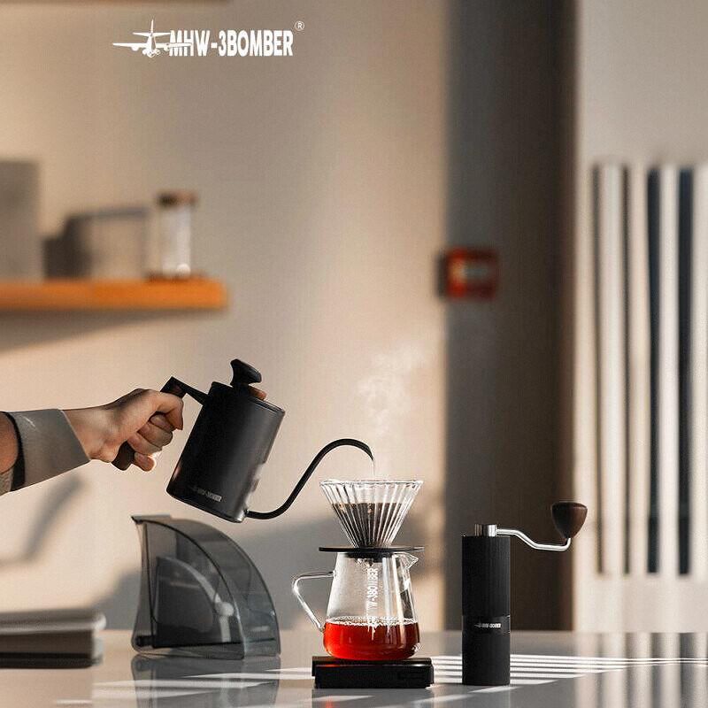 MHW-3BOMBER轰炸机手冲咖啡壶套装 滤杯磨豆机分享壶冲泡咖啡器具