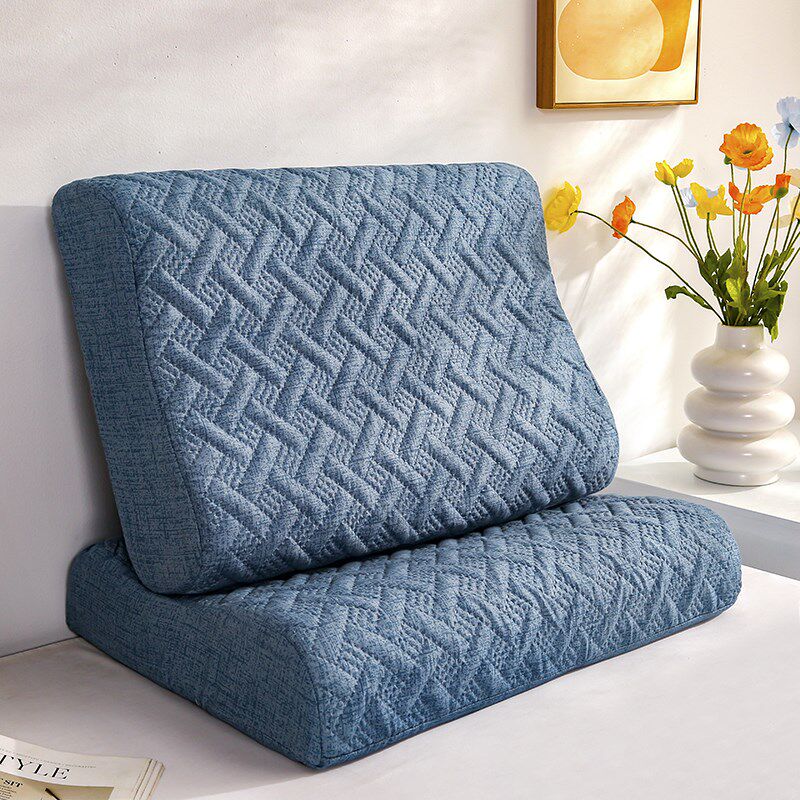 一对装防油头乳胶枕套60x40大人50x30防水橡胶记忆波浪枕头套夏季