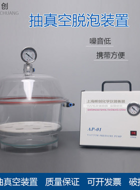 真空装置150 250mm无油泵AP-01 SCJ-10塑料真空干燥器脱泡器抽滤