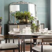 复古法式 饰镜背景墙创意雕花玄关镜全身镜墙面浴室台盆镜子 壁炉装