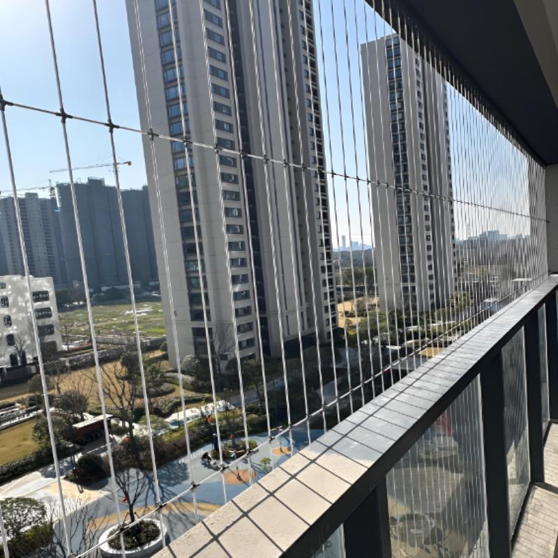 学校防护网安全阳台露台安全网防盗网连廊楼梯走廊防坠网不锈钢
