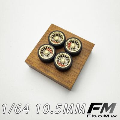 FM 1:64轮毂汽车模型改装轮壳MINIGT改装轮壳轮胎含碟煞盘GF-1