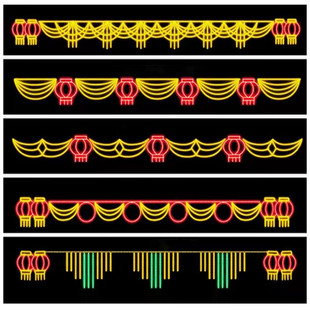 上海街道装饰亮化红色灯led过街灯跨街灯中国结造型灯路杆灯定制