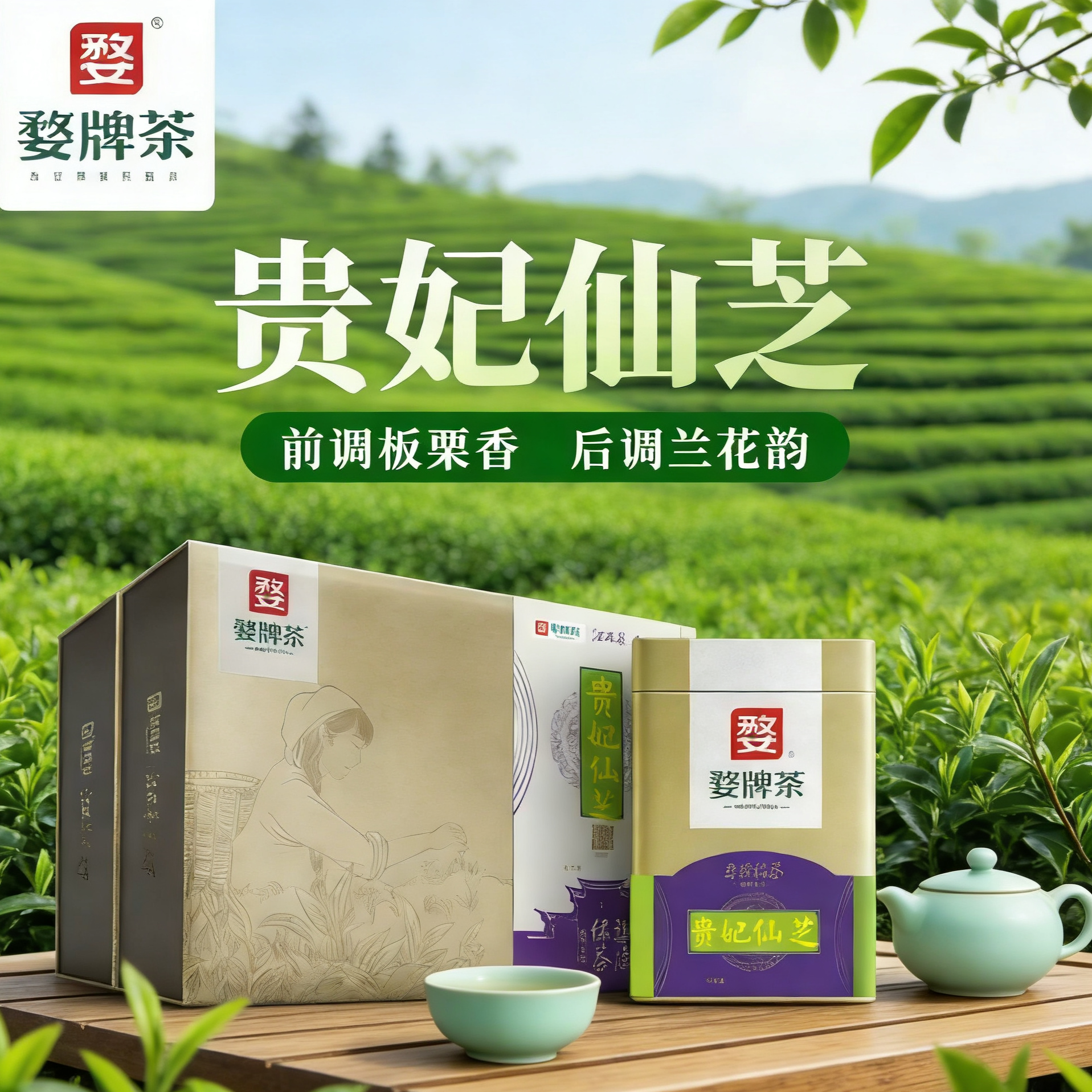 婺源绿茶明前春茶新茶叶贵妃仙芝茶高山茶江西特产高档送礼盒装