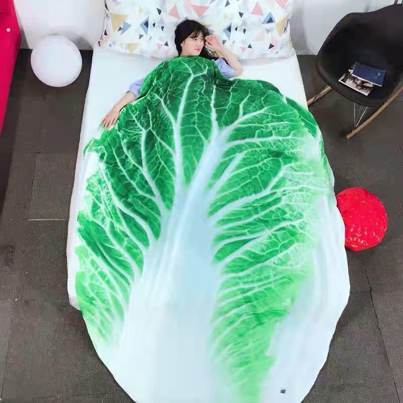 新款披萨饼毯子法兰绒毛毯宝宝毯子 办公室午睡盖毯 印度婴儿毛毯
