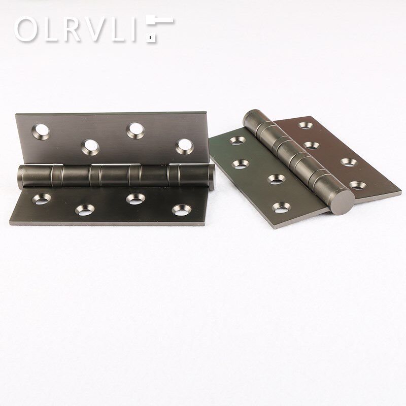 OLRVLI黑镍灰色房门合页 4寸轴承铰链 室内木门加重合页