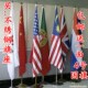 会议室落地旗杆办公室内2米旗座摆设4号国旗米银色不锈钢旗杆伸缩