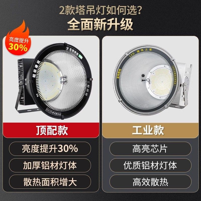 亚明照明LED塔吊灯2000W大功率建筑之星超亮工地户外探照灯1000瓦,家装灯饰光源,投光灯/泛光灯,淘宝优惠券,粉丝福利购,淘宝优惠卷