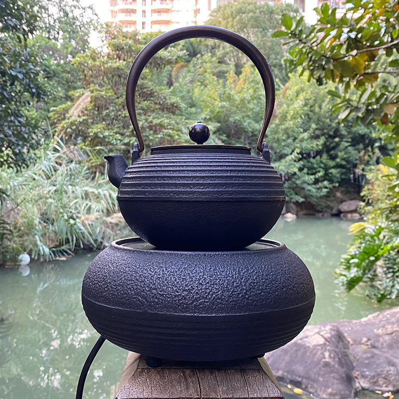 铸铁烧水炉复古电陶炉微晶加热大功率家用茶具防水铁壶配套热茶炉