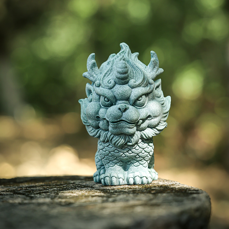青砂石鱼缸造景新中式动物瑞兽麒麟家居创意国潮精品茶宠装饰摆件,家居饰品,装饰摆件,淘宝优惠券,粉丝福利购,淘宝优惠卷
