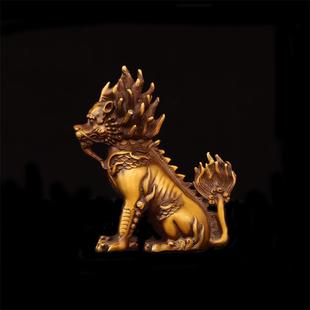 纯铜神兽獬豸摆件室内客厅办公室摆设家居装饰品开业礼品乔迁瑞兽