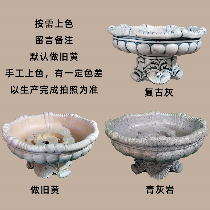 欧式雕花复古玻璃钢花盆花桶过道绿植装饰摆件庭院开业庆典摆设