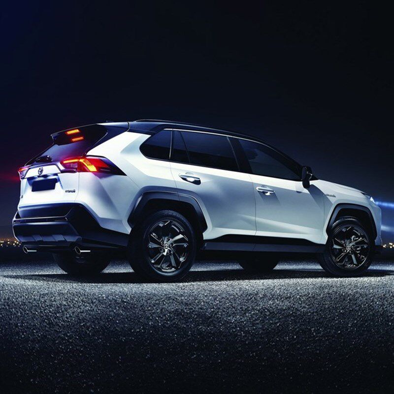 全新RAV4荣放悬浮车顶仿全景天窗膜威兰达尾翼车身改色高亮黑顶膜