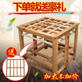 烤火桌子家用多功能实木电炉取暖四方湖南客厅长折叠正方形烤火架