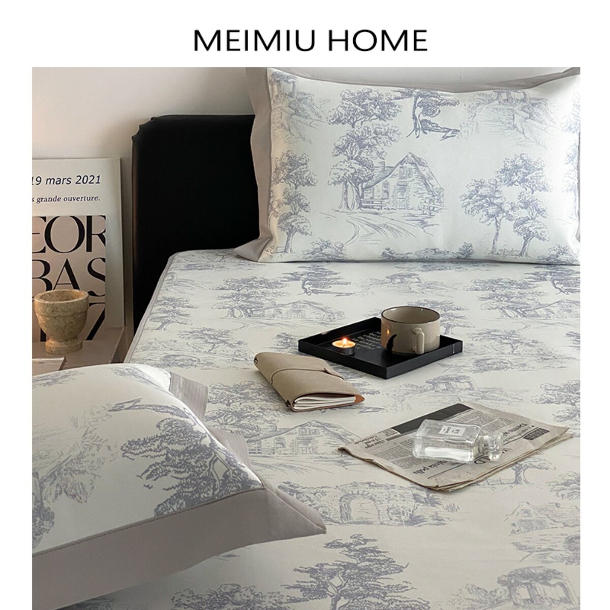 A类数码印花冰丝软凉席床笠款三件套数码印花凉感透气可水洗席子,床上用品,冰丝席,淘宝优惠券,粉丝福利购,淘宝优惠卷