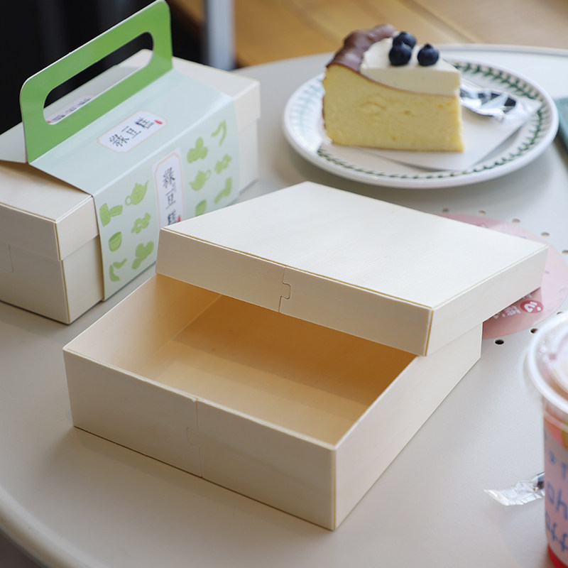 天地盖绿豆糕包装盒礼盒饼干老式糕点盒一次性木质中式手工点心盒