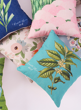 沙发抱枕套不含芯45x45正方形床头靠枕沙发客厅办公室午睡枕抱枕