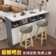 岩板吧台桌家用小户型客厅隔断餐厅玄关多功能实木餐桌酒吧高脚桌