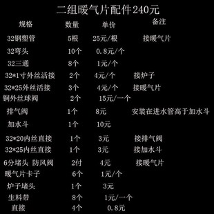 家用锅炉 采暖炉 安装全套配件 pp-r管