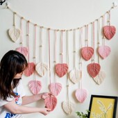 墙上装 饰壁毯 饰挂毯手工编织客厅卧室床头艺术波西米亚装