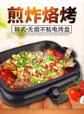 爱宁烤鱼炉家用分离式烤鱼盘商用纸上烤鱼电烤盘纸包鱼锅电烧烤炉