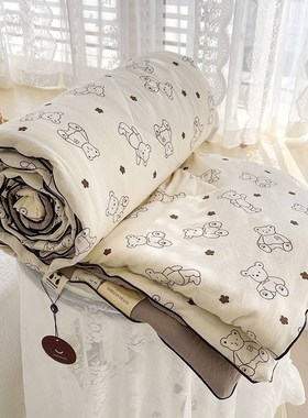 南通蓝傲纺织品有限公司双层纱大豆纤维夏被母婴级软糯夏凉被夏季