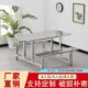 学校学生员工食堂餐桌椅组合工厂饭堂4人6人8人位 不锈钢连体桌子
