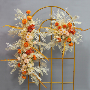 婚庆成品花艺点花绢花背景挂花条花路引花排花婚礼堂装饰花点花条