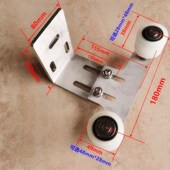 移门不锈钢定位轮夹轮 止摆轮 生产加工夹轮带支架 平移门吊轮