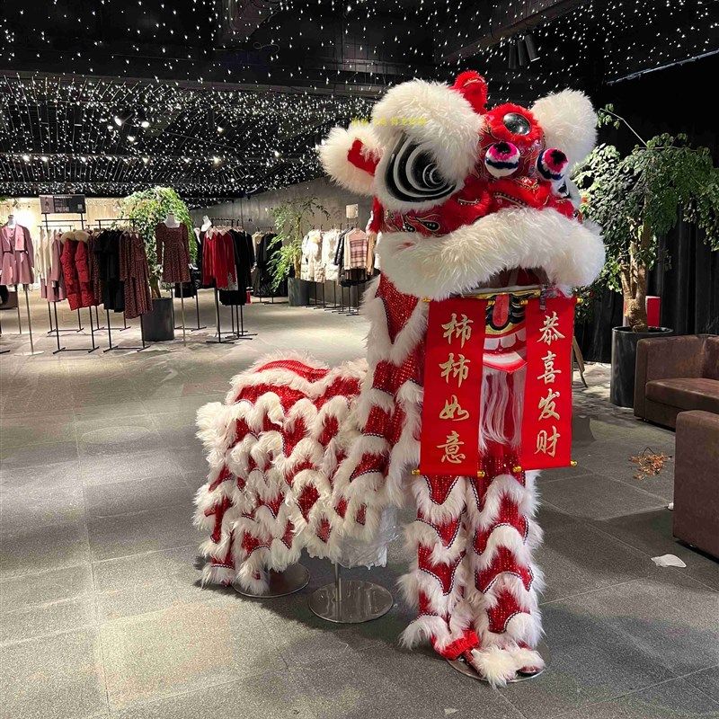 舞狮羊毛龙灯羊毛南狮羊毛醒狮道具蓝色醒狮假一赔十
