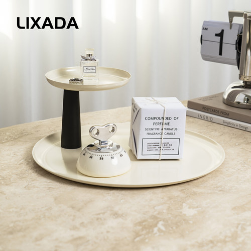 LIXADA北欧铁艺双层钥匙收纳盘