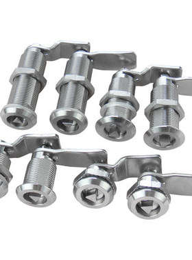 304不锈钢转舌锁MS705圆柱锁三角通开电器箱电柜门设备箱加长定制