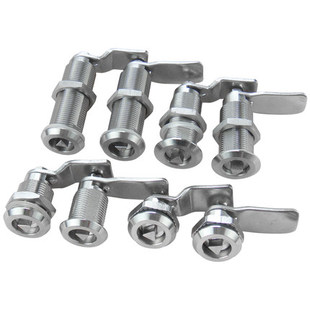 304不锈钢转舌锁MS705圆柱锁三角通开电器箱电柜门设备箱加长定制