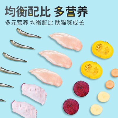 陪伴岁月无谷猫粮幼猫宠物增肥营养小猫10全价天然粮干粮3斤*4袋