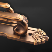 青红古铜欧式 明孔厨房柜门把手 大门五金小拉手 家用工业拉手 明装