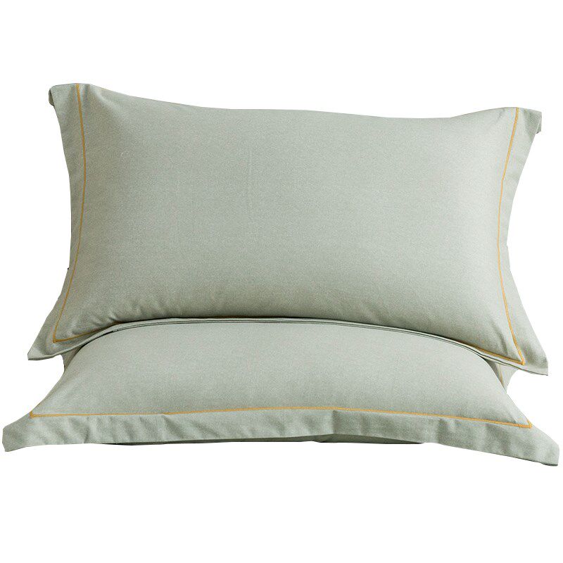 纯棉磨毛枕套一对装家用秋冬冬季加厚48x74全棉枕头套2023年新款