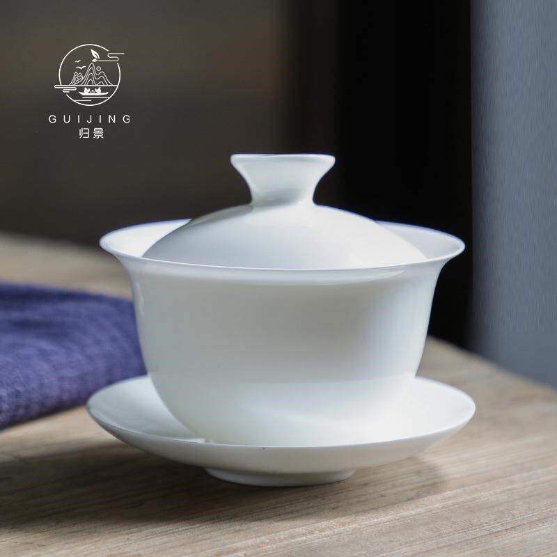 归景丨听风丨潮州骨瓷茶具盖碗茶杯薄胎潮汕功夫茶乌龙单从茶碗