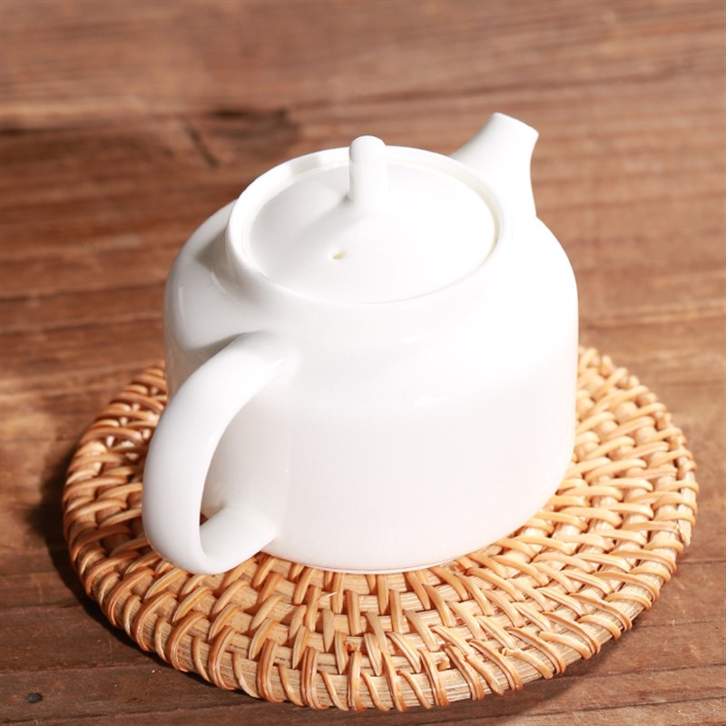 潮州超薄胎骨瓷中式茶壶透光纯白色冲茶单壶家用功夫茶陶瓷壶茶具